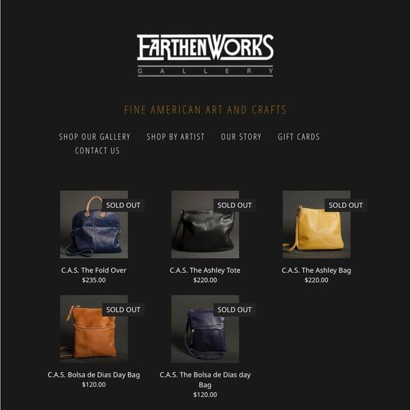 C.A.S. Handmade in USA Gray Full Grain Leather Tote Bag - Picture 5 of 5